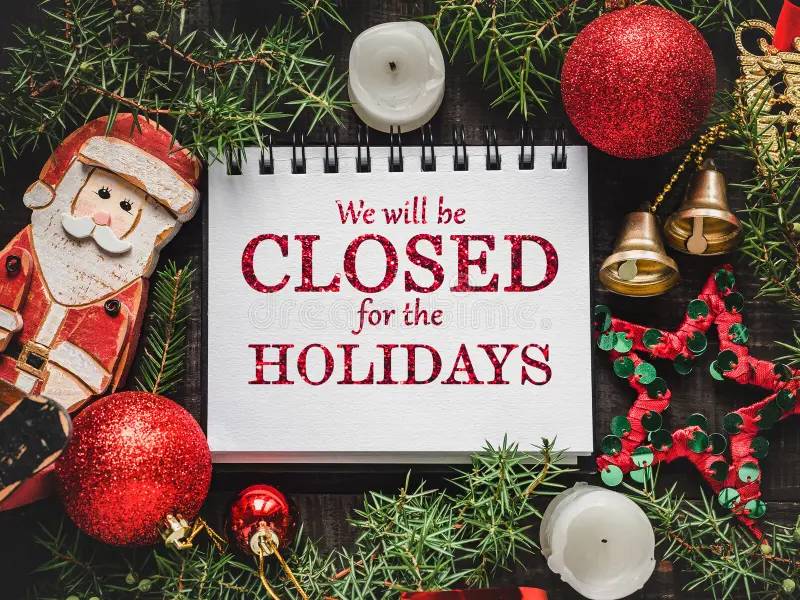 Christmas closedown image