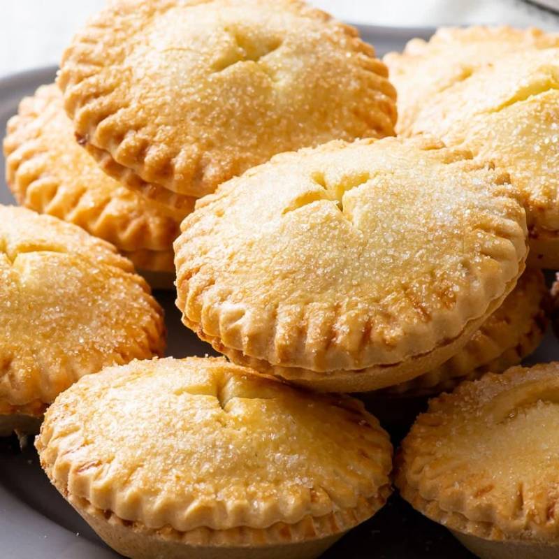 Mince pies on a plate